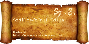Szécsényi Edina névjegykártya