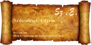 Szécsényi Edina névjegykártya