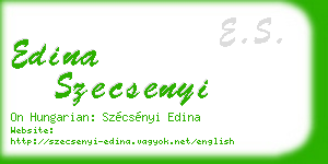 edina szecsenyi business card
